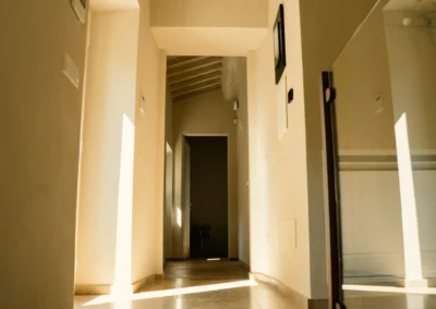 Hallway with Tuscan interior details at Villa Santa Maria Nuova, Cortona